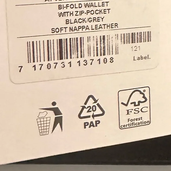 New Cockatoo Napa black leather wallet - Picture 4 of 5